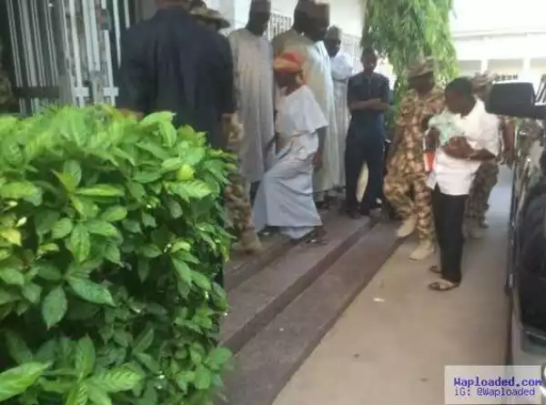 Photo: Rescued Chibok girl visits Borno state governor